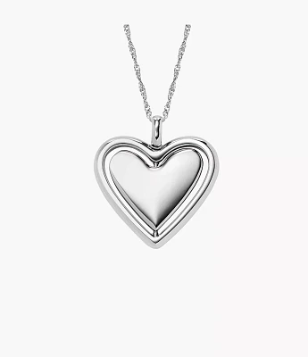 Sutton Legacy Heart Stainless Steel Rotating Pendant Necklace