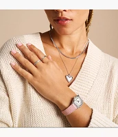 Sutton Legacy Heart Stainless Steel Rotating Pendant Necklace