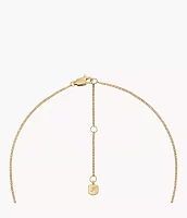 Libra Sutton Zodiac Gold-Tone Stainless Steel Pink Mother-of-Pearl Pendant Necklace
