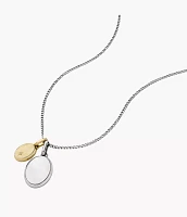 Ellis Two-Tone Stainless Steel Pendant Necklace