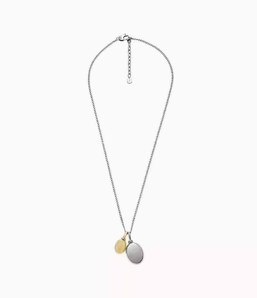 Ellis Two-Tone Stainless Steel Pendant Necklace