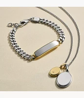 Ellis Two-Tone Stainless Steel Pendant Necklace