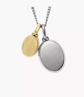 Ellis Two-Tone Stainless Steel Pendant Necklace