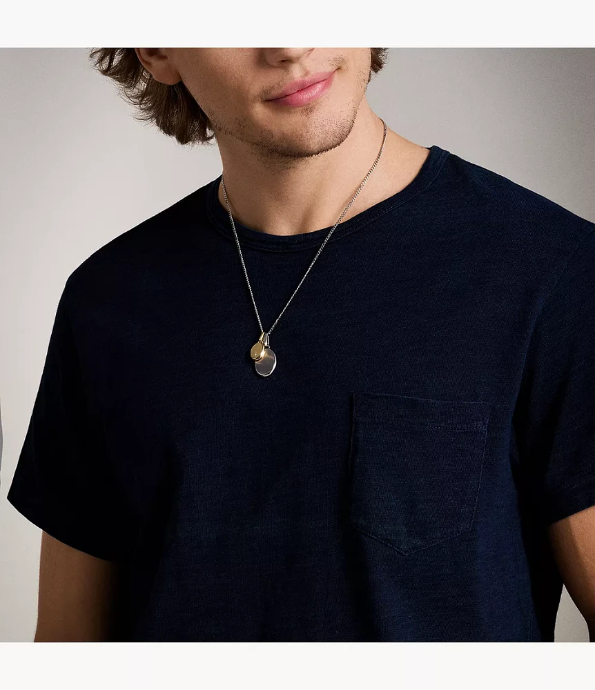 Ellis Two-Tone Stainless Steel Pendant Necklace