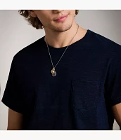 Ellis Two-Tone Stainless Steel Pendant Necklace