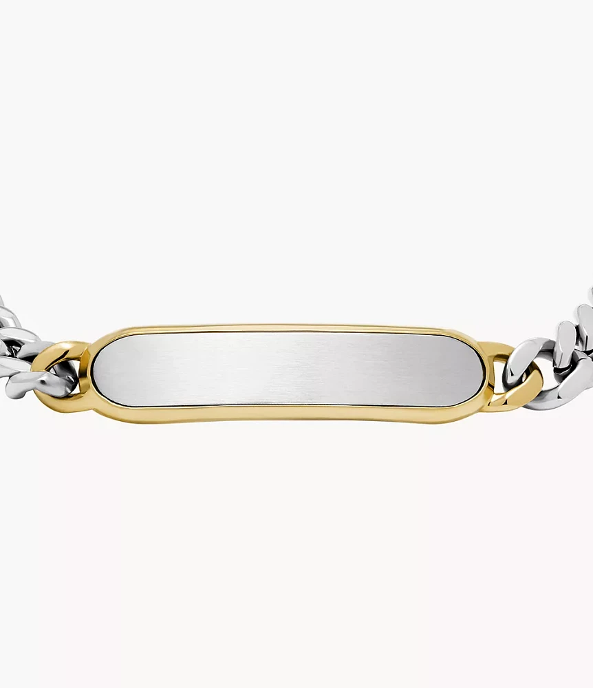Ellis Two-Tone Stainless Steel ID Bracelet