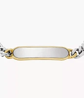 Ellis Two-Tone Stainless Steel ID Bracelet