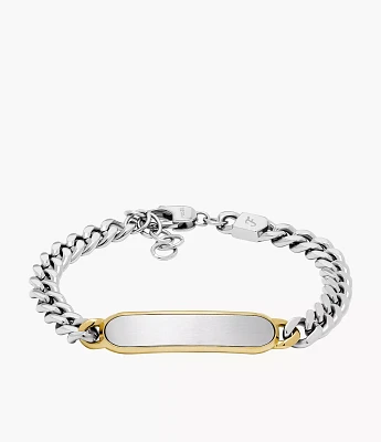 Ellis Two-Tone Stainless Steel ID Bracelet