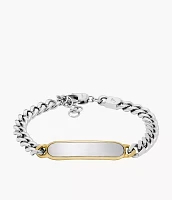 Ellis Two-Tone Stainless Steel ID Bracelet