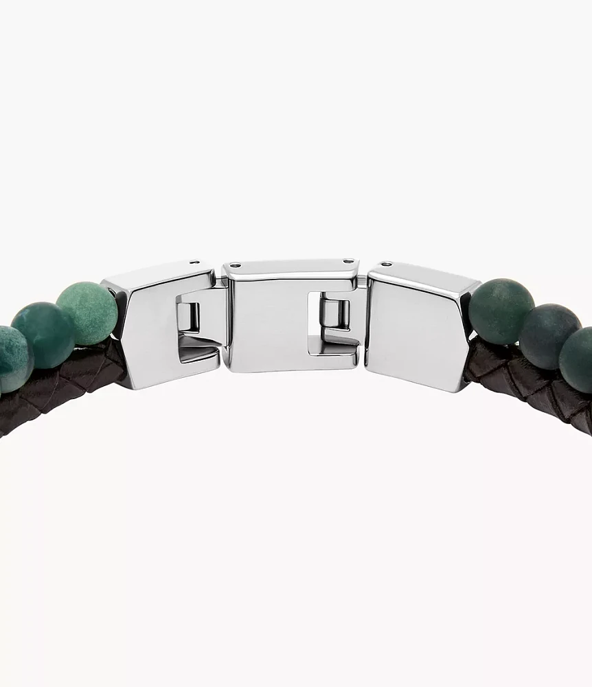 Townsman Beads Brown Leather Multi-Strand Bracelet