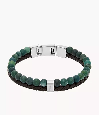 Townsman Beads Brown Leather Multi-Strand Bracelet