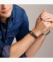 Townsman Beads Brown Leather Multi-Strand Bracelet