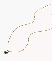 Sutton Modern Meadows Reconstituted Malachite Heart Pendant Necklace
