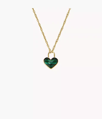 Sutton Modern Meadows Reconstituted Malachite Heart Pendant Necklace