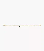 Sutton Modern Meadows Reconstituted Malachite Heart Chain Bracelet