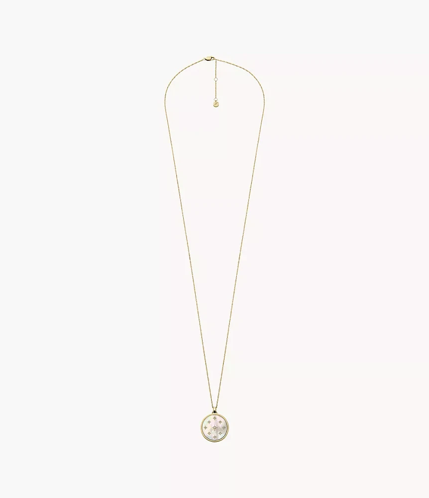 Merrit Classic Mother-of-Pearl Gold-Tone Stainless Steel Pendant Necklace