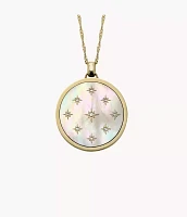 Merrit Classic Mother-of-Pearl Gold-Tone Stainless Steel Pendant Necklace