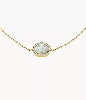Merrit Classic Mother-of-Pearl Gold-Tone Stainless Steel Station Bracelet