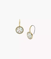 Merrit Classic Mother-of-Pearl Gold-Tone Stainless Steel Drop Earrings
