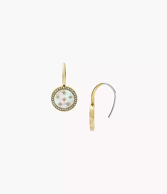 Merrit Classic Mother-of-Pearl Gold-Tone Stainless Steel Drop Earrings