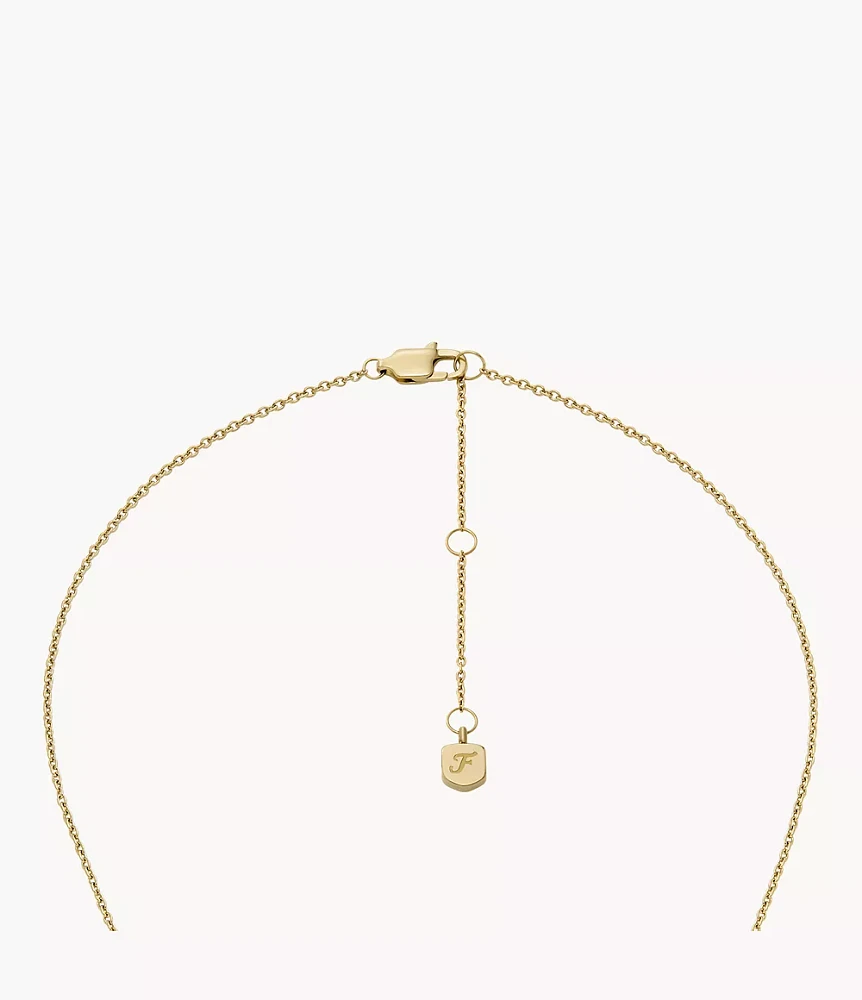 Sadie Gold-Tone Stainless Steel Heart Necklace and Earrings Gift Set