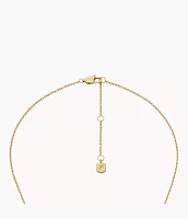 Sadie Gold-Tone Stainless Steel Heart Necklace and Earrings Gift Set
