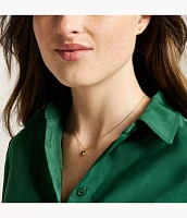 Sadie Gold-Tone Stainless Steel Heart Necklace and Earrings Gift Set