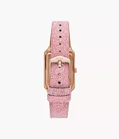 The Wizard of Oz x Fossil Limited Edition Three-Hand Pink Crystal Fabric Watch
