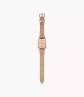 The Wizard of Oz x Fossil Limited Edition Three-Hand Pink Crystal Fabric Watch