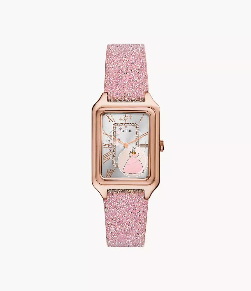The Wizard of Oz x Fossil Limited Edition Three-Hand Pink Crystal Fabric Watch