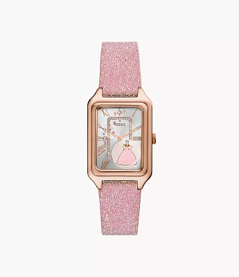 The Wizard of Oz x Fossil Limited Edition Three-Hand Pink Crystal Fabric Watch