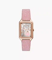 The Wizard of Oz x Fossil Limited Edition Three-Hand Pink Crystal Fabric Watch