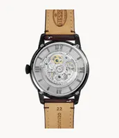 Townsman Automatic Dark Brown Leather Watch