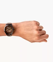 Townsman Automatic Dark Brown Leather Watch