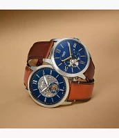 Townsman 48mm Automatic Light Brown Leather Watch
