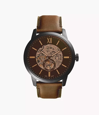 Townsman 48 mm Automatic Brown Leather Watch