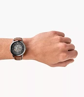 Neutra Automatic Amber Leather Watch