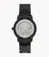 Neutra Automatic Black Stainless Steel Watch