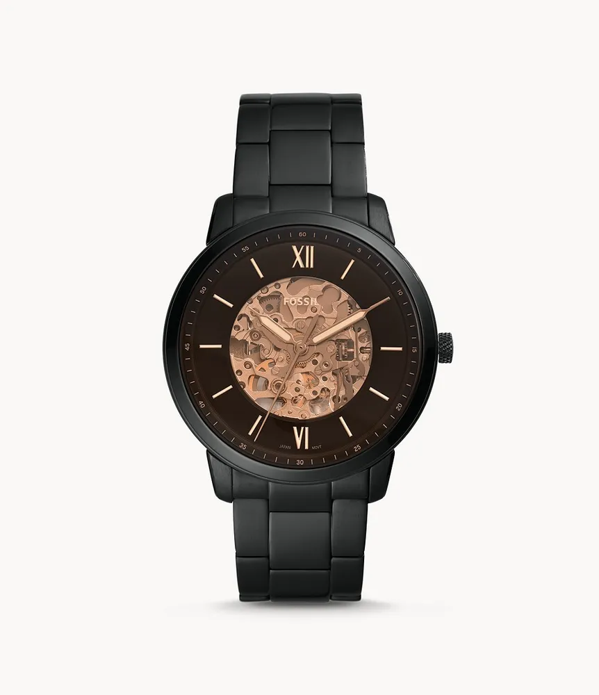Neutra Automatic Black Stainless Steel Watch