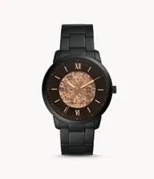 Neutra Automatic Black Stainless Steel Watch