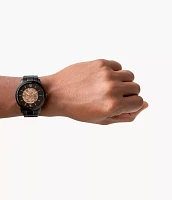 Neutra Automatic Black Stainless Steel Watch