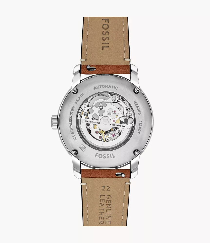 Fossil Heritage Automatic Brown Leather Watch