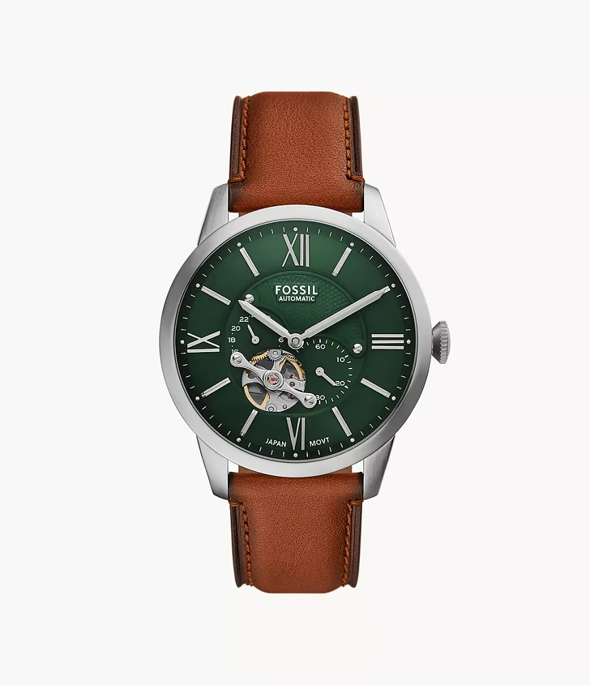 Townsman Automatic Brown Leather Watch
