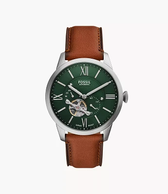 Townsman Automatic Brown Leather Watch
