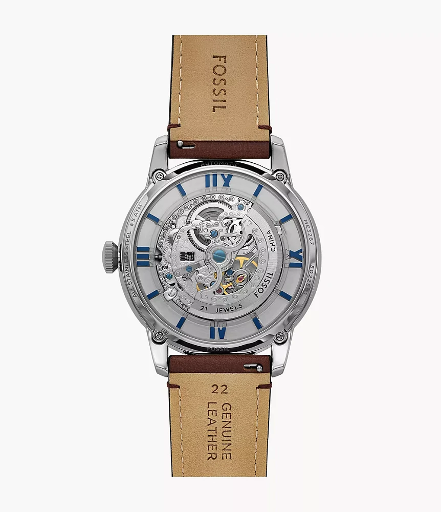 Townsman Automatic Brown Leather Watch