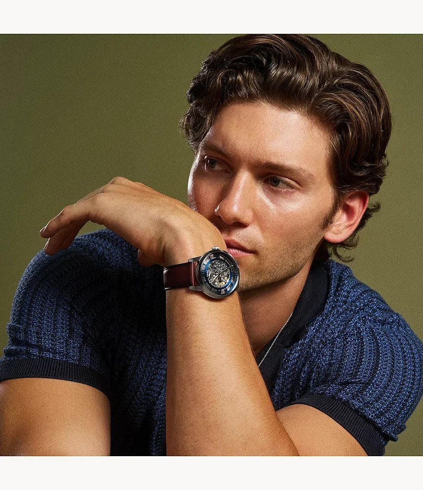 Townsman Automatic Brown Leather Watch