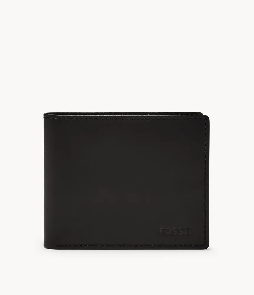 Derrick Leather RFID Bifold with Flip ID Wallet
