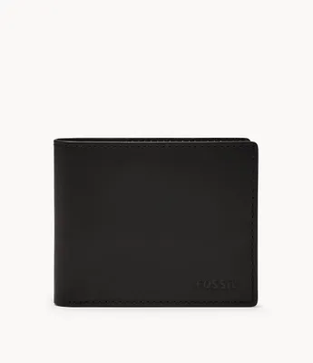 Derrick Leather RFID Bifold with Flip ID Wallet