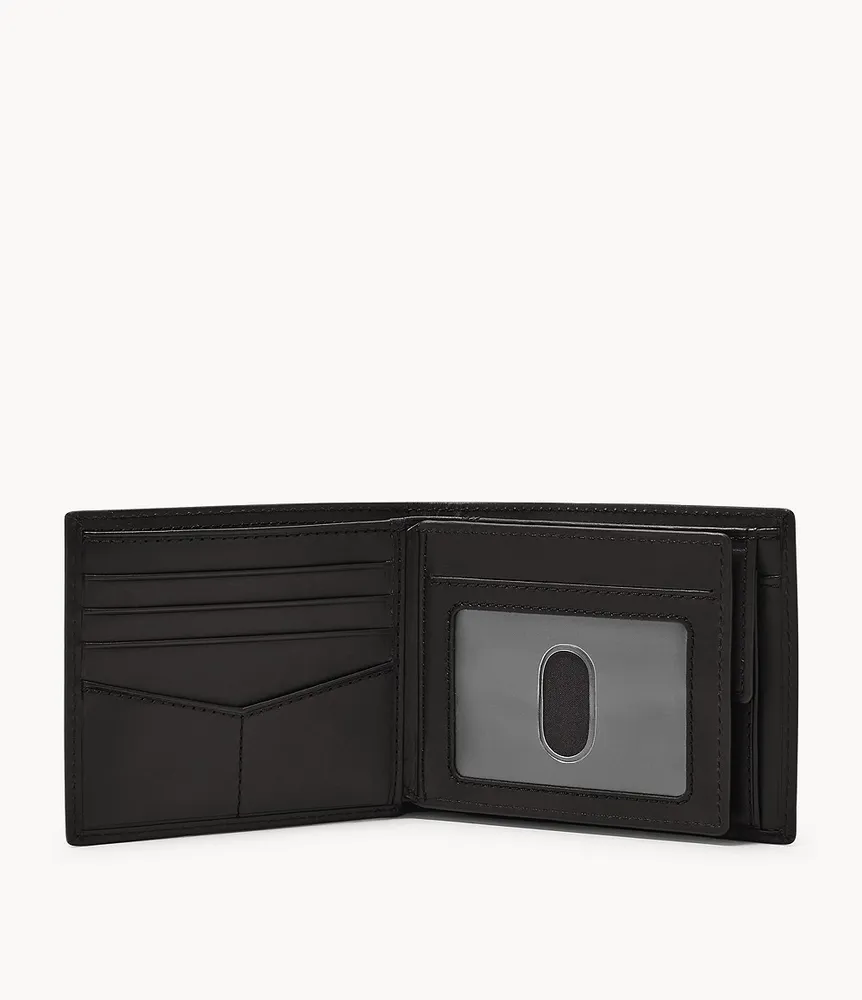 Derrick Leather RFID Large Coin Pocket Bifold Wallet