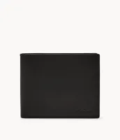 Derrick Leather RFID Large Coin Pocket Bifold Wallet